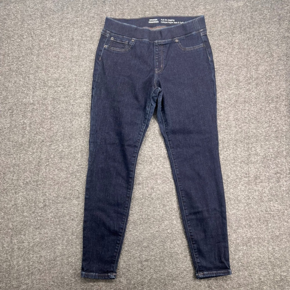 Amazon Essentials Womens Pull On Jeggings Dark Wash Indigo Denim Size 16 Regular